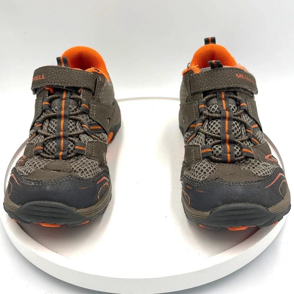Merrell Kids Trail Chaser Hiking Shoes Brown Orange MC57403 Size 3M Unisex